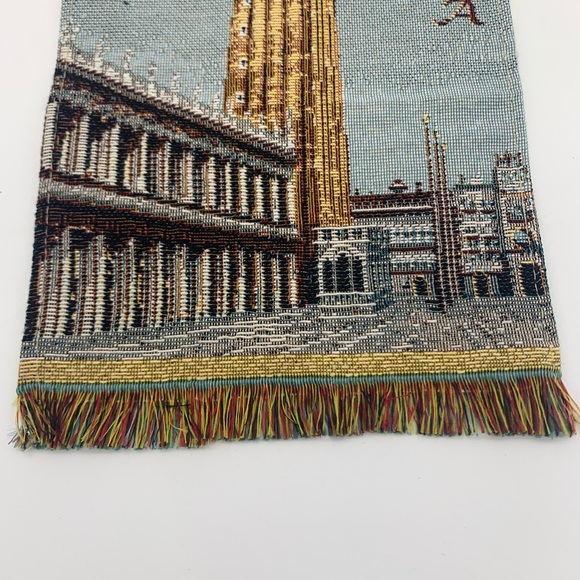 GIULIANA Fabris VENEZIA Vtg. Wall Hanging Tapestry Italian Capanile Bell Tower - Picture 4 of 10